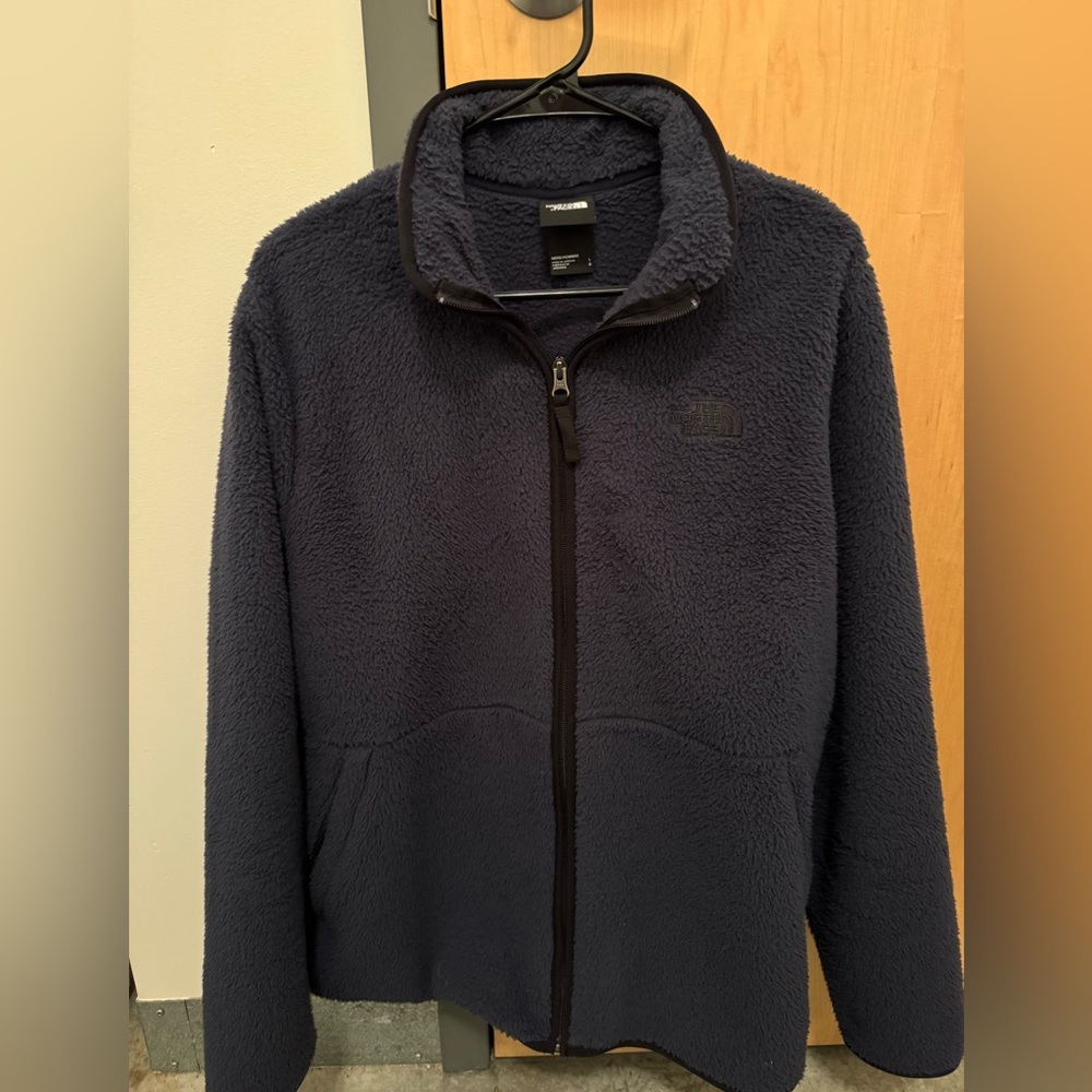 Men’s North Face Zip Up Sherpa - Blue L